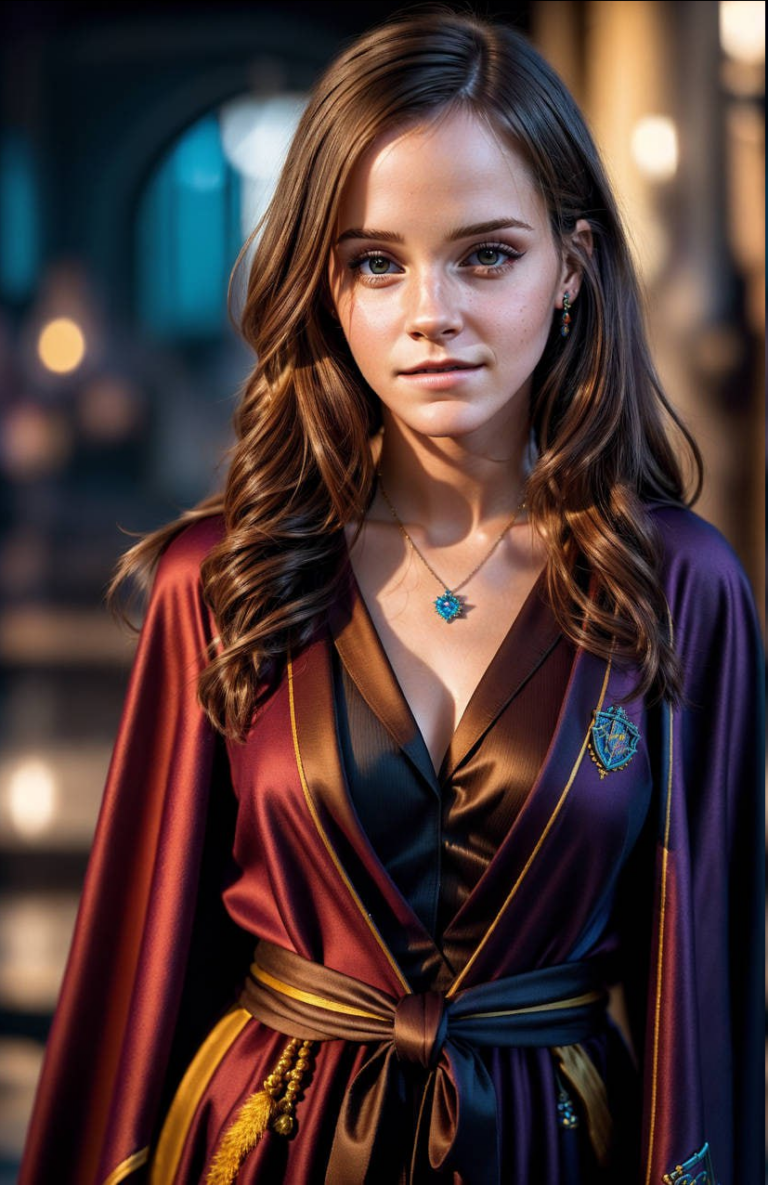 Emma Watson Radiant in Her Graduation Robes as the Beloved Young Witch